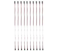 Keenso Cavo di Prolunga Servo Nucleo in Ottone Resistente per Connessione Servo Futaba e JR 10 Pezzi 3 Pin per Servoazionamento per Elicottero di Aereo - 10 Cavi di Prolunga (500 mm da maschio a
