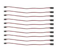Keenso Cavo di Prolunga Servo Nucleo in Ottone Resistente per Connessione Servo Futaba e JR 10 Pezzi 3 Pin per Servoazionamento per Elicottero di Aereo - 10 Cavi di Prolunga (300 mm da maschio a