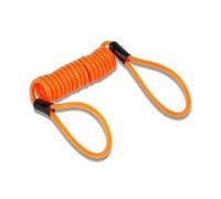 Keenso Cavo di Promemoria di Antifurto 3.5MM Cavo di Sicurezza Lucchetto a Disco, Allarme Promemoria a Molla di Blocco di Sicurezza per Moto Scooter Arancione
