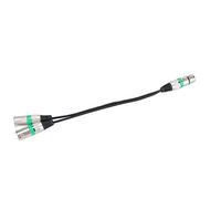 Keenso Cavo Prolunga XLR Durevole per Dispositivi - Dividi un Jack Femmina in Due Teste Maschio - Ideale per Microfoni, Altoparlanti, Amplificatori, Controllo Luci da Palco (GREEN)