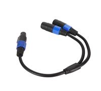 Keenso Cavo Splitter Altoparlanti Premium Maschio a 2 Altoparlanti Femminili Cavo per Interno per Interno e di Blocco a Torsione