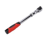 Keenso Chiave a Cricchetto Regolabile, Strumento di Coppia con Testa Flessibile in Acciaio Al Cromo Vanadio per Meccanici, Impugnatura da 1/2 Pollice con Impugnatura Antivibrante e Rotazione di 180