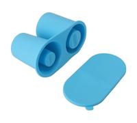 Keenso Ciotola di Ghiaccio per 30 Once 40 Ups Tazza di facilità di Rilascio della Forma di Ghiaccio Spostata con Coperchio per Bevande Estive 2 Cubi di Grandi Dimensioni (BLUE)
