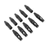 Keenso Connettore di Saldatura XLR Durevole da 10 Pc Tappi Femminili Maschi Professionisti per Cavo Microfono