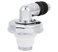 Keenso Connettore di Scarico a Pavimento per Lavatrice in PVC con Forte Resistenza All'usura per WC/lavatrice, Connettore Girevole a 360 Gradi, Scarico a Pavimento Cromato (Gomito per copertura