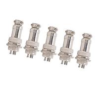 Keenso Connettore Spina a Aviazione per Alimentazione a Piastra di Filo Femminile Maschile per Computer e Strumenti 5pcs (5 Pin)