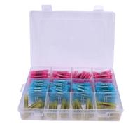 Keenso Connettori di Testa Termorestringenti, Terminali a Crimpare Impermeabili in Nylon di Grado Marino con Funzione Termorestringente, per Riparazioni Elettriche Marine di Camion di (200PCS)