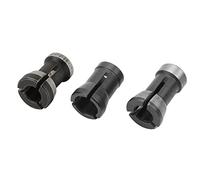 Keenso Conversione Chuck Ad Alta velocità con Colletto in Acciaio Testa per Fresature per la Lavorazione del Legno, 3 Pezzi 6/6.35 / 8mm Adapter, Ideale per L'incisione e il Taglio