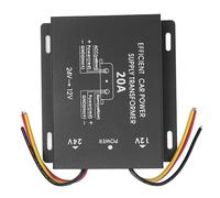 Keenso Convertitore di Tensione da 24 V a 12 V, Alimentatore in Metallo Resistente con Funzione di Memoria, per Camion SUV Autobus Automobili Radio Display LED (20A)