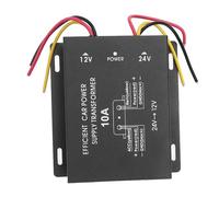 Keenso Convertitore di Tensione da 24 V a 12 V, Alimentatore in Metallo Resistente con Funzione di Memoria, per Camion SUV Autobus Automobili Radio Display LED (10A)
