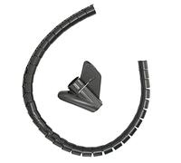 Keenso Coperchio del Cavo -Organizzatore Wearresistant Wicking Tubo con Morsetto/proprietario di 10 Metri Neri per un Ambiente di Vita/lavoro Decente (Ø28 mm)