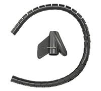 Keenso Coperchio del Cavo -Organizzatore Wearresistant Wicking Tubo con Morsetto/proprietario di 10 Metri Neri per un Ambiente di Vita/lavoro Decente (Ø22mm)