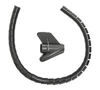 Keenso Coperchio del Cavo -Organizzatore Wearresistant Wicking Tubo con Morsetto/proprietario di 10 Metri Neri per un Ambiente di Vita/lavoro Decente (Ø16mm)