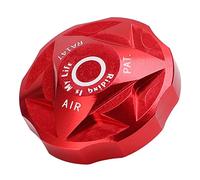 Keenso Coperchio della Camera d'Aria della Forcella Anteriore Coperchio della Valvola del Gas dell'Aria della Forcella della Sospensione della Bicicletta Lega di Alluminio per Mountain (Rosso)