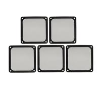 Keenso Coperchio di Rete di Polvere di Nylon a Lunga Durata per unità di Alimentazione a Shell per Computer 140 Mm 5pcs (BLACK)
