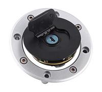 Keenso Coperchio Tappo Serbatoio Carburante Gas, Blocco Gas Alluminio con Accessori Moto Chiave Adatti Forniture per auto e moto