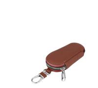 Keenso Copertina di Cima della Chiave in Pelle PU di con Catena Chiave di Sicurezza, Supporto per Chiavi Auto Durevole per Uso Quotidiano, Adatto a Tutte le Auto (BLACK) (BROWN)