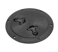 Keenso Copertura per Boccaporto di Ispezione per Barche, Materiale in Nylon, Piastra di Accesso al Ponte Marino da 9 Pollici con Superficie Antiscivolo per Yacht e Barche (Black)