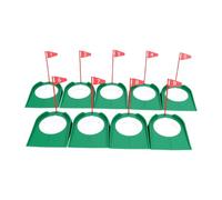 Keenso Coppe per Praticare il Putting Indoor con Bandiere, Set da Allenamento per Golf a 9 Buche per Moquette, Prato, Cortile, Ufficio