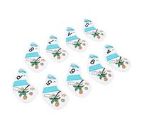 Keenso Copritesta per Mazza da Golf Set di Copritesta per Mazza in Ferro in Pelle PU 9 Pezzi 16,5 X 9,2 Cm Protezione Antigraffio con Motivo Tropicale per Golfisti di Driving Range da Viaggio