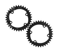 Keenso Corona per Bicicletta, BCD 96MM Stretto Stretto 32T 36T 38T Corona Singola Corona per M6000 M7000 M8000(34T-Nero)
