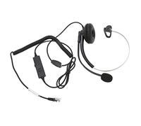 Keenso Cuffie Cablate a Orecchio Singolo per Chiamate HD con Cancellazione del Rumore per Comunicazioni Telefoniche Nei Call Center, per Affari in Ufficio, Pelle Proteica ABS (Connettore di cristallo)