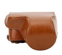 Keenso Custodia Compatta per Fotocamera in Pelle PU con Tracolla per A6400 ILCE-a6400, Borsa per Fotocamera Resistente Ai Graffi e Resistente, Ideale per L'uso Quotidiano, caffè (BROWN)