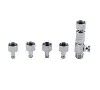 Keenso Custodia in Metallo con Freccia 1/8, Connettore per Aerografo e Compressore D'aria, Ideale per Separare e Cambiare L'attrezzatura dell'Aerografo. Colore: Come Mostrato