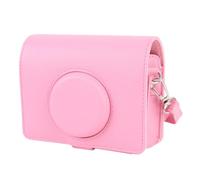 Keenso Custodia Protettiva per Fotocamera Istantanea Stile retrò Rosata Borsa in PU Portatile Adatta per Fotocamera Mini Foderata in Flanella con Cinturino