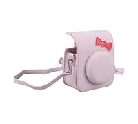Keenso Custodia Protettiva per Fotocamera per Mini 12 Borsa in Pelle PU con Design a Papillon con Tracolla Regolabile (PINK)