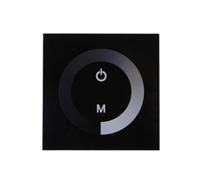 Keenso Dimmer per Pannello Touch Monocolore, Controller per Interruttore a Parete, Striscia Luminosa a LED, luminosità Regolabile per Lampade (BLACK)