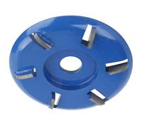 Keenso Disco per Intaglio del Legno in Acciaio Fresa a 6 Denti Durevole per Accessori per Smerigliatrice Angolare per Utensili per la Lavorazione del Legno per Intaglio di Radici (lama ricurva)