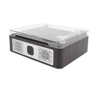 Keenso Doppio Altoparlante HIFI per Lettore CD Vintage retrò con connettività BT per Scatola in Legno Ricaricabile a Casa o di Viaggio