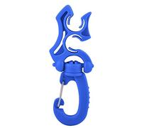 Keenso Doppio Supporto per Tubo di Immersione con Clip, Gancio di Fibbia di Tenuta Regolatore Clip di Supporto Tubo BCD Immersione (Blu)
