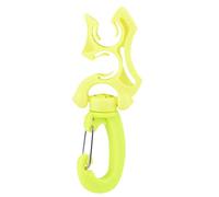 Keenso Doppio Supporto per Tubo di Immersione con Clip, Gancio di Fibbia di Tenuta Regolatore Clip di Supporto Tubo BCD Immersione (Giallo)