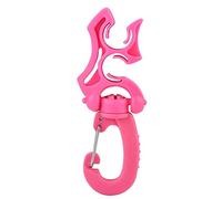 Keenso Doppio Supporto per Tubo di Immersione con Clip, Gancio Fibbia di Tenuta Regolatore Clip di Supporto Tubo BCD Immersione (Rosa)