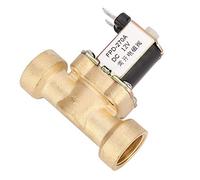 Keenso Effetto Sensibile alla Valvola Magnetica in Ottone G1/2 di Solito Apriva la Dimensione Compatta per L'acqua DC12V/24 V. (DC12V)