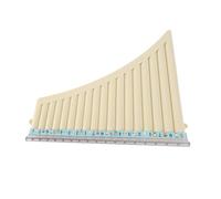 Keenso Flauto di Pan, Strumento a Fiato in ABS a 18 Tubi in Chiave di Do per Studenti con Comodo Bocchino e Borsa da Trasporto Portatile (Bianco)
