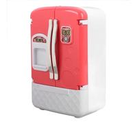 Keenso Frigorifero per Bambini Cucina, Giocattolo Interattivo, Design Portatile Compatto, Suono Leggero, per Bambini 3,4,5,6, Frigo di Simulazione con Materiale ABS, Mini Elettrodomestici Estetica