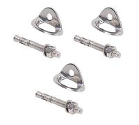 Keenso Gancio di Ancoraggio per Arrampicata da 3 Paia, Gancio per Bullone per Arrampicata su Roccia Ancoraggio per Arrampicata in Acciaio Inossidabile per Dispositivo di Rigging di