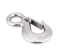 Keenso Gancio Girevole con Occhiello Girevole in Acciaio Inossidabile 304, Moschettone con Occhiello Tondo 90mm 101mm 115mm Gancio di Sollevamento Carico Finitura Lucida Resistente Alla Ruggine per