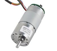 Keenso Grande Motore a Marcia a Torsione con Encoder, Motore di Riduzione di Potenza 12/24 V, 10 a 1500 Giri/min, Adatto per Strumenti Ottici e Serrature delle Porte (24V, velocità 100)