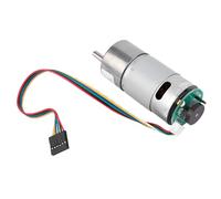 Keenso Grande Motore a Marcia a Torsione con Encoder, Motore di Riduzione di Potenza 12/24 V, 10 a 1500 Giri/min, Adatto per Strumenti Ottici e Serrature delle Porte (12V, velocità 300)