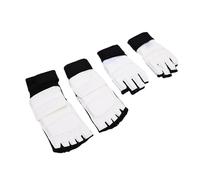 Keenso Guanti Taekwondo, Guanti da Sparring Taekwondo Set di Protezioni per i Piedi Chiusura Ad Anello in Pelle PU Adatta per Adulti Allenamento Arti Marziali Muay Thai Kickboxing (XS)