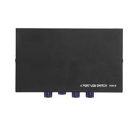 Keenso Hub Commutatore di Condivisione da USB 2.0 a USB B a 4 Porte Scatola di Ferro Nera Commutatore Manuale di Condivisione Facile Plug and Play per Tastiera Fotocamera per 98 ME 2000 XP