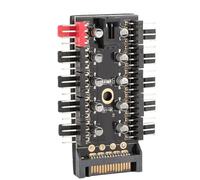 Keenso Hub Ventola per Chassis con Funzione PWM, Hub Controller Ventola di Raffreddamento CPU a 4 Pin per Scheda Madre PC, Essenziale per Overclocker e Appassionati di Tecnologia (Alimentazione