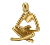 Keenso I Pensatori Astratti Leggono di Resina Statue per Decorazioni del Soggiorno, Studenti e Amici (GOLD)