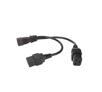 Keenso IEC320 C14 a Doppio Cavo di Alimentazione C19 per Lampade Scrivania, Fotocamere Digitali Tratti 12,6 Pollici 1 in 2