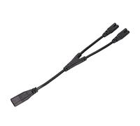 Keenso IEC320 C8 a Doppio Cavo di Rete IEC320 C7 Efficiente 1 in 2 Dal Cavo di Alimentazione per Dispositivi, 0./0,98ft