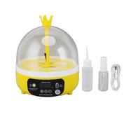 Keenso Incubatrice per Uova, Schiusa per Pollame da 7 Uova con Controllo Automatico della Temperatura Coperchio Trasparente per la Cova di Pollo Anatra Quaglia (Tornitura manuale)